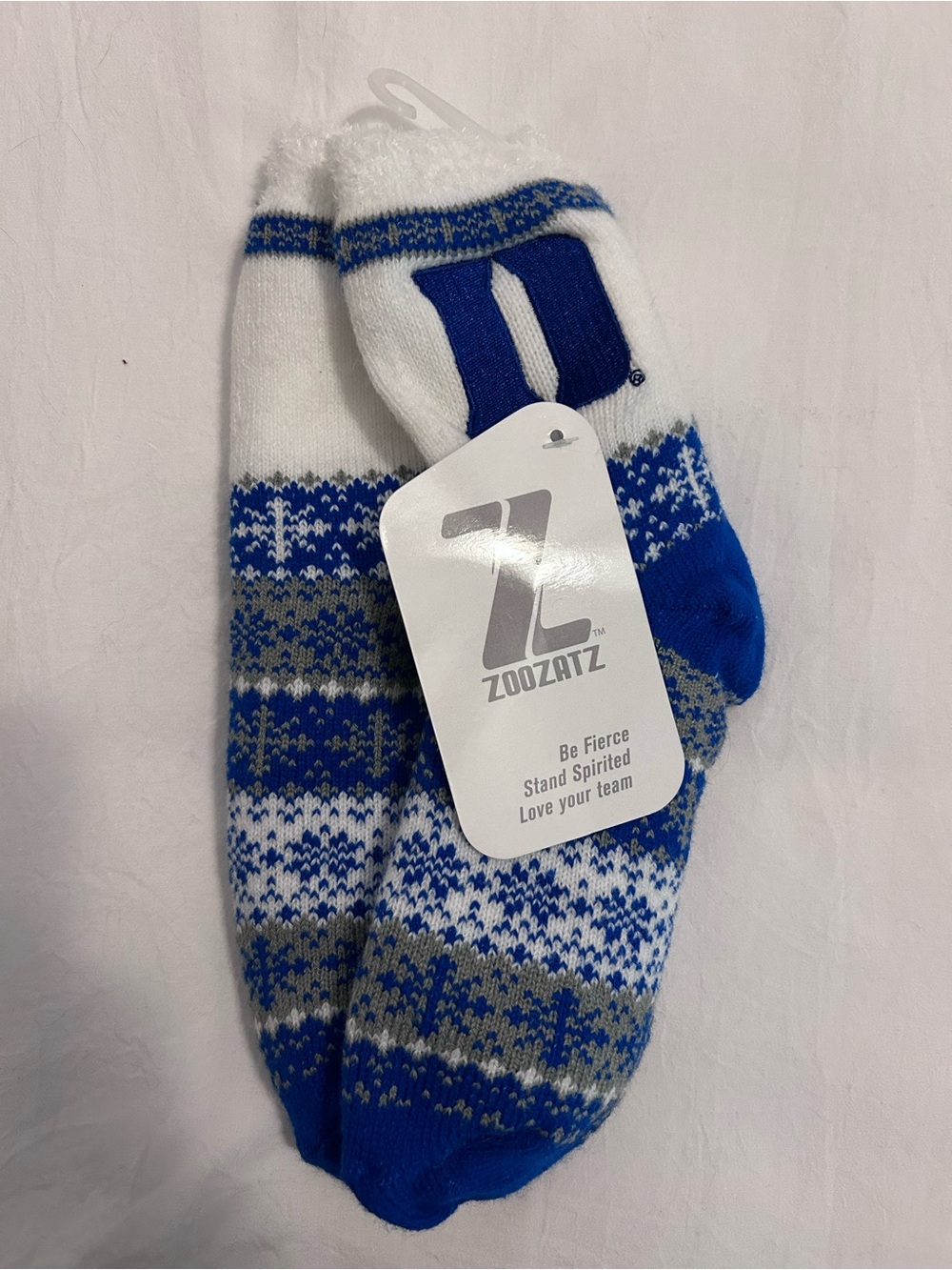 Duke Blue Devils Blue & White Cozy Socks